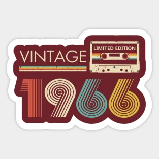 Vintage 1966 Limited Edition Cassette Sticker